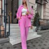 Bella Pink Three-Piece Loungewear Set