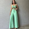 Luna Mint Two-Piece Tie Front Set